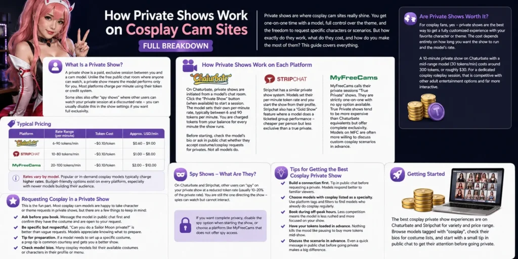 How Private Shows Work on Cosplay Cam Sites (Full Breakdown)